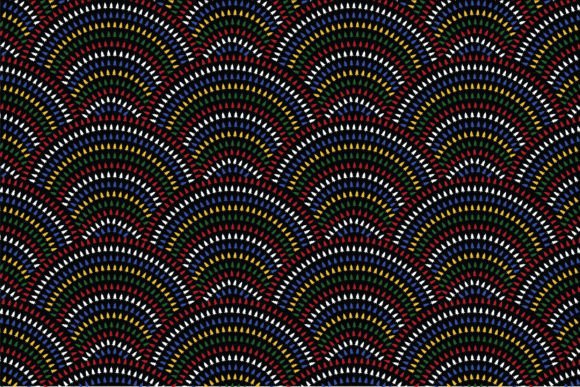 African Pattern with Christmas Tree