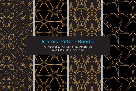 Arabic Islamic Seamless Pattern Set-3: Elevating Authentic Visual Storytelling for Modern Creators