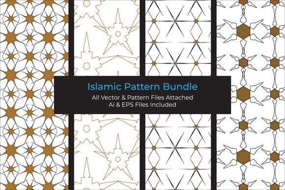 Arabic Islamic Seamless Pattern Set-4