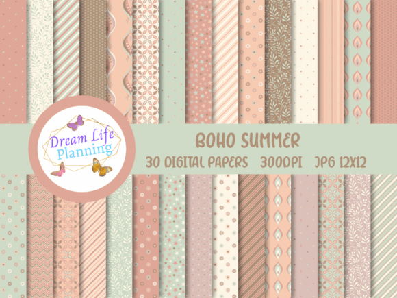 Boho Summer Digital Papers: Elevating Creative Workflow in a Demand-Driven Design Economy