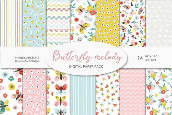 Butterfly Melody: A Seamless Pattern Pack That Moves With Your Creative Workflow