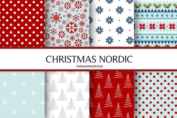 Christmas Nordic Digital Paper: Seamless, Scalable, and Ready for Real Creative Work