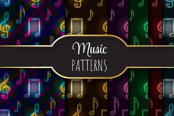 Glowing Musical Notes