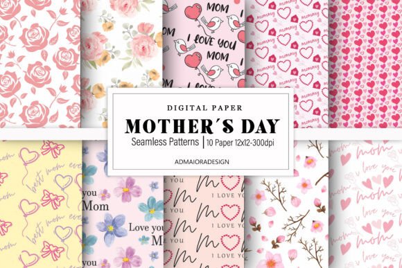 Mothers Day Sublimation Digital Paper