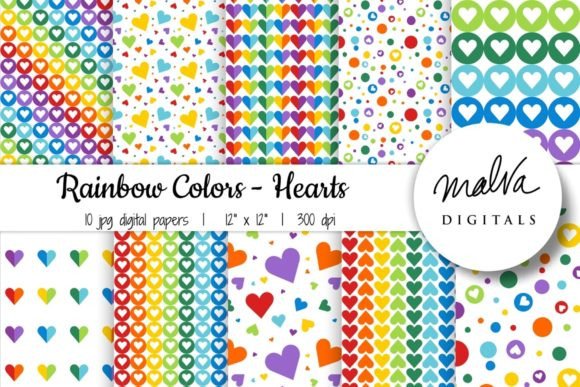 Rainbow Hearts Digital Paper Pack: A Practical Guide for Crafters and Educators