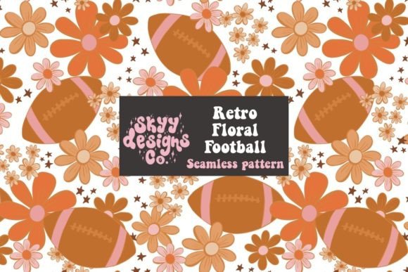 Retro Floral Football