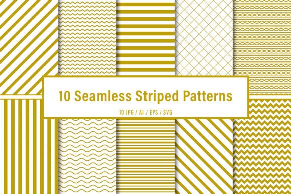 Seamless Yellow Goldenrod Stripe Pattern