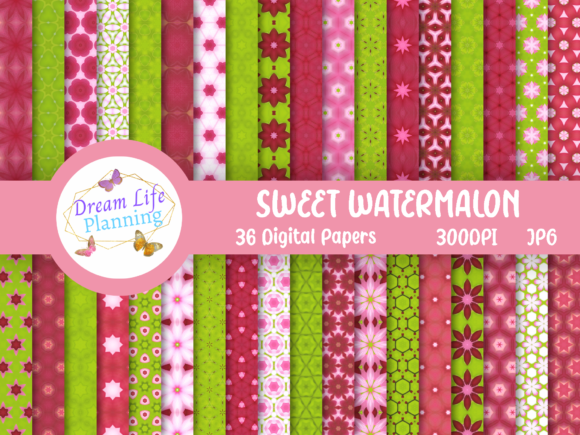 Sweet Watermelon Digital Papers